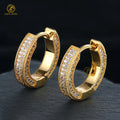 Luxury Women's 925 Silver Yellow Gold Moissanite Earrings with GRA Certificate Premium Jewelry