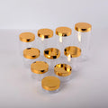 Makeup Containers Skincare Cream Pots Empty  Plastic Cosmetic Jars 100ml 120ml 150ml 250ml 500ml with Gold Lid