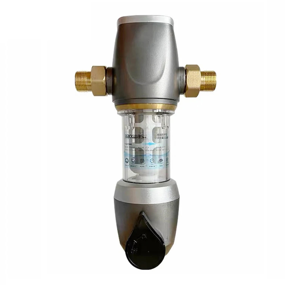 House Auto Backwash Pre-filtration 3/4 1/2 Inch Stainless Steel  Mesh Water Purifier Large Flow Descaling Tap Water Filter