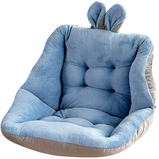 Semi-Enclosed Single Seat CushionSuper Soft Shell Velvet Back CushionThick Butt Cushion Rabbit Ear Cushions for Home Office