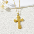 Wholesales Christian Religious Jesus Necklace Hip-hop Gold Plated Stainless Steel European Vintage Cross Necklace to My Daughter