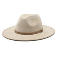 Wholesale New UV Sun Shade Women Men Wide Brim Leather Suede Fedora  Hats for Outdoor Safari Dress