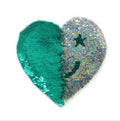 Wholesale Reversible Sequins Heart Smile Face Patches Appliques for Garment & Hats Iron-On Embroidered Felt Fabric