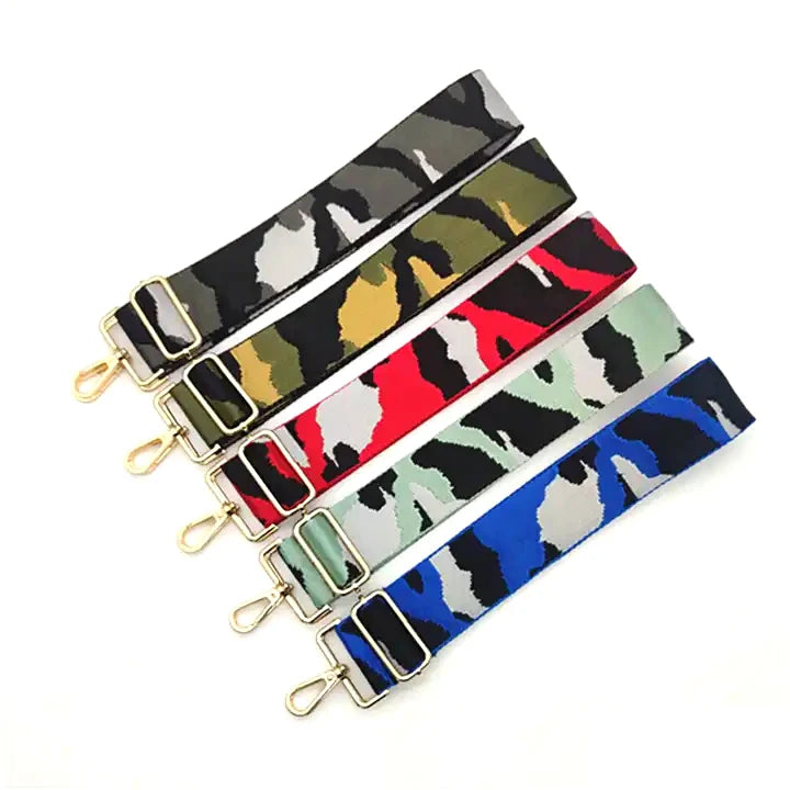 Meetee B-J2014 Camouflage Webbing Handbag Accessories Thickened Adjustable Crossbody Long Shoulder Strap Replacement Optimal