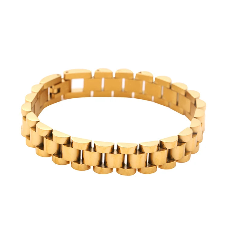 Best Selling 316 Stainless Steel 18K PVD Plating  Watch Band Bracelet High Polished Waterproof Jewelry for Woman