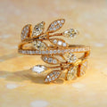 H&F Original Dainty Real Gold Ring With Natural Diamond Olive Anniversary Gift Custom 18k 14karat 9ct Solid Gold Rings for Women