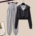 S-XL Autumn Casual Fashion Set Vintage Autumn/Winter Sweater Sweater Sweater Tie Leggings Two Piece Set