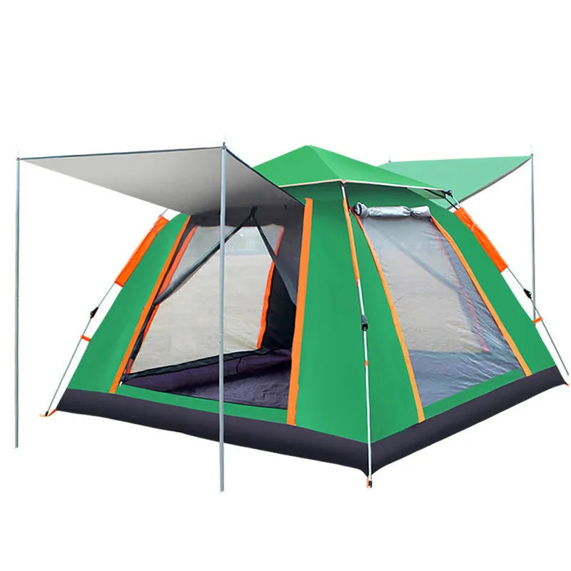 Three Person Double-layer Tent Free From Setting up Full-automatic Tent Outdoor Camping