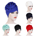 Fashion Women Beanie With Flower Ruffle Muslim Turban Pearl Beaded Hair Loss Hat Head Wrap Cancer Chemo Hat Fashion Bonnet 50%