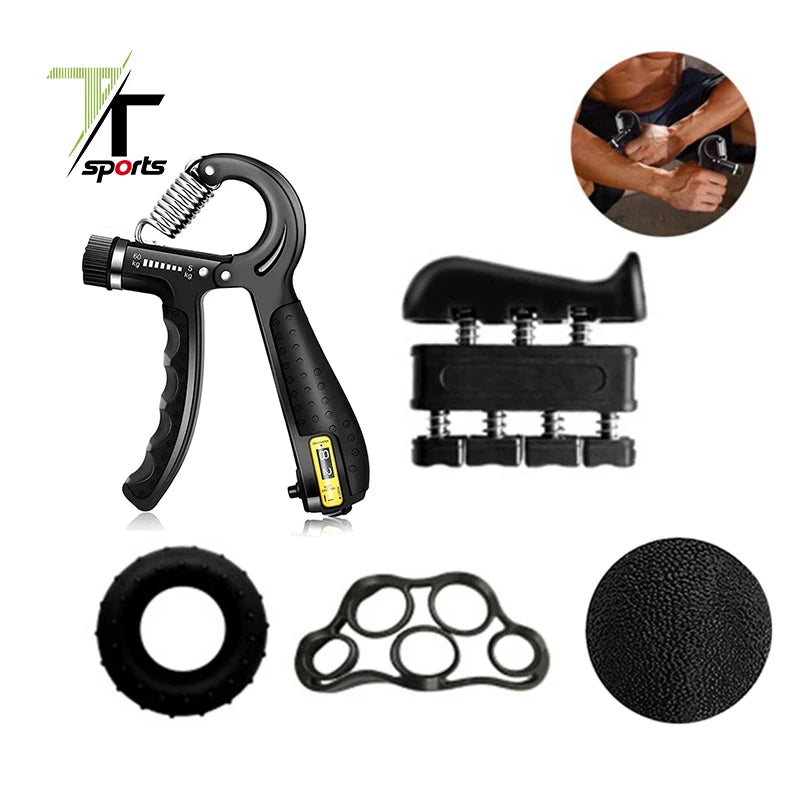 Hand Gripper Set Strength Trainer Counting Forearm Strengthener Workout Kit 5 Packs Adjustable Resistance Hand Grip Strengthen
