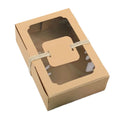 Cake Shop Cardboard Paper Boxes for Cookies  and Food Packing Macaroon Gift Packaging with Clear Window Kraft Paper Box