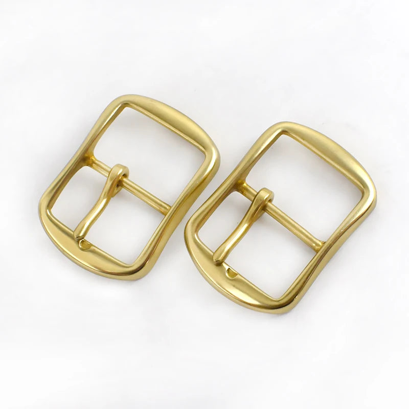 Meetee KY2017 40mm Belt Buckle Solid Brass Pin Buckles for Leather Belt Men's Trousers Waist Buckle Head