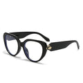 New Cat-eye Plain Glasses Personalized Metal Snake Head Decoration Fashion Glasses PC Frame Women's Glasses
