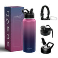 Custom Stainless Steel 32 40 64ozWater Bottle Double Wall Vacuum Flask Thermos Insulated Water Bottle with Straw
