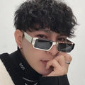 2023 Luxury Mens Hip Hop Shades Sunglasses Retro Small Sunglass Uv400 Square Frame Anti-Blue Light Square Frame Eyeglasses