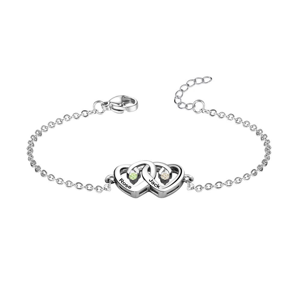 Adjustable Geometric Heart Chain Bracelet Stainless Steel Trendy Cuff Bracelet Charm for Women Wholesale Bracelets