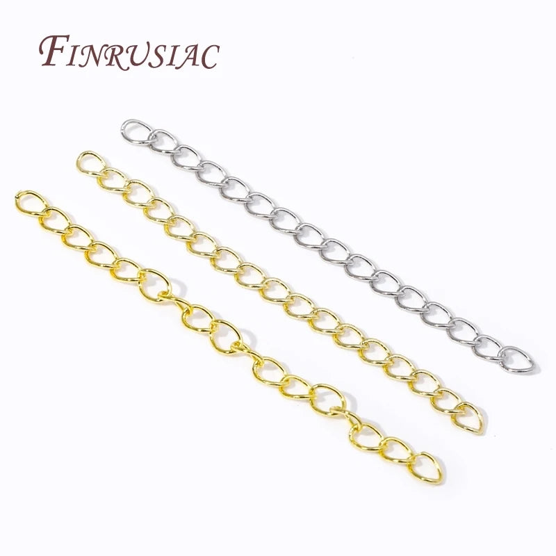 5CM Brass Extension Chain 18K Gold Plated Bracelet Tail Connector DIY Jewelry Chains Accessories Jewelry Findings Components