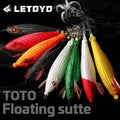 LETOYO LT130827 Floating Sutte Squid Jig 105mm 10g Fishing Lures Luminous Baits Squid Cloth Jigs Hooks EGI Squid Jig