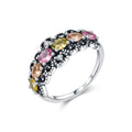 Retro Exquisite Colored Zirconia Ring 925 Sterling Silver Original Design Factory Wholesale Women's Jewelry Ring Gift