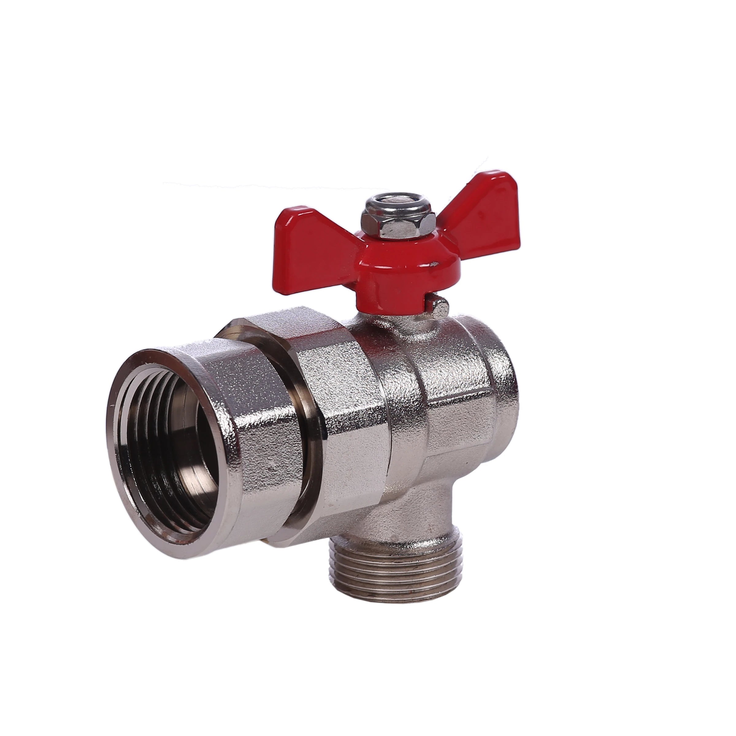 High Quality 1/2 3/4 1 Inch CW617N Full Flow Forged Brass Angle Ball Valve PN25 Manual Aluminum Alloy Butterfly Handle Water OEM