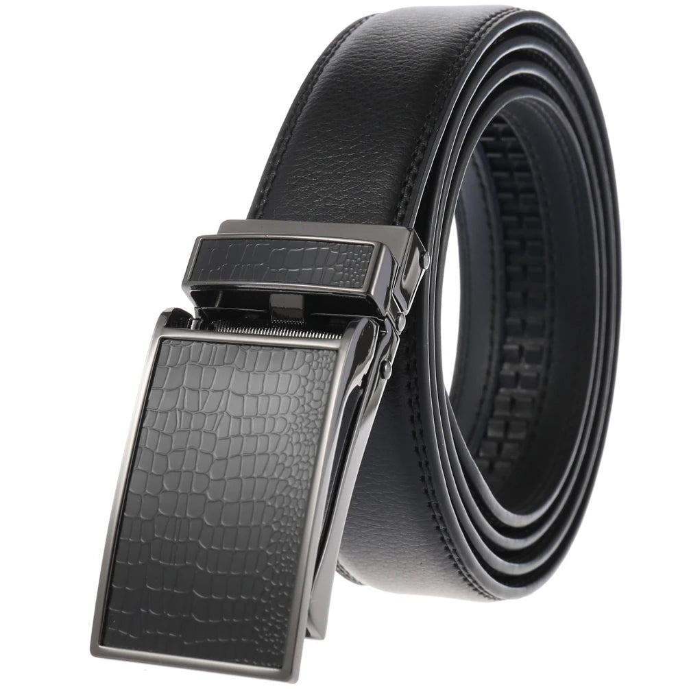 LY33-0277-1 Man's Automatic Belts for Men Cow Hide Can Print logo