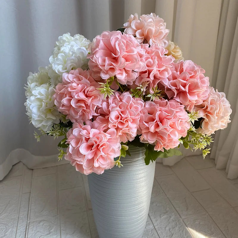 China Factory's 7-Head Lucky Ball Wall Art Good Quality Artificial Flowers
