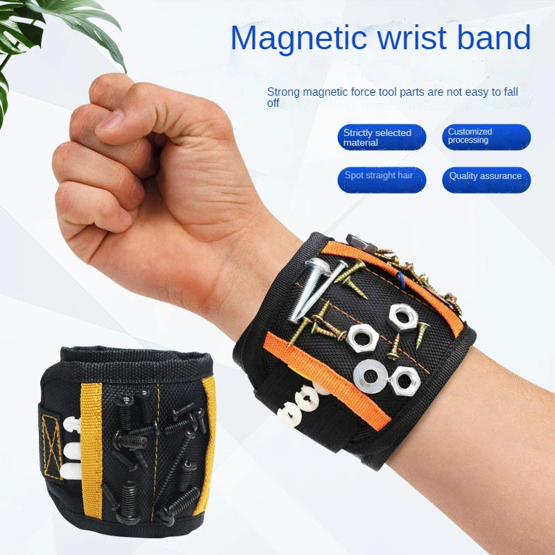 Tool Bag Plumbers Sewing Pins Wristband for Holding Bits and Parts Adjustable Tourmaline Self Heating Magnetic Wrist Pads