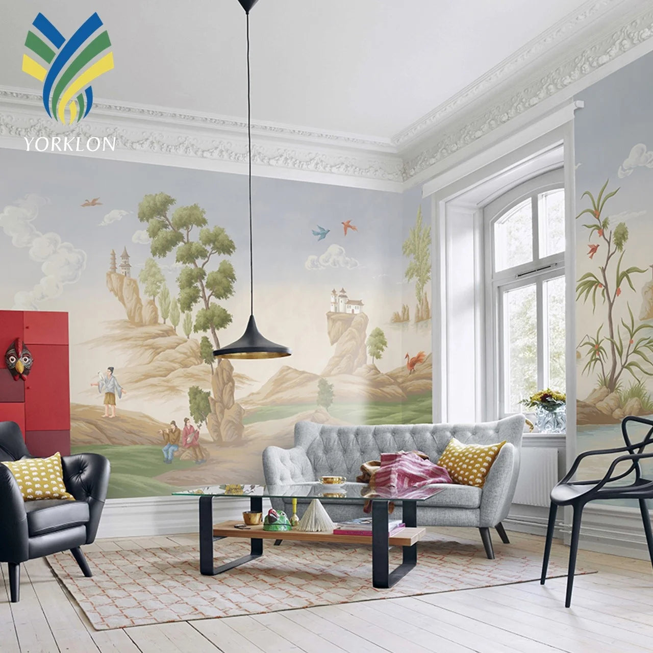 YKWS 010 Custom 3D Mural Wallpaper Waterproof Home Wall Decorative Mural Wall Paper for Bed Room with Natural Seen