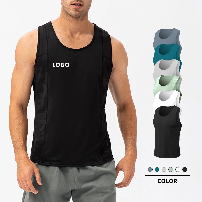 Custom Breathable Vintage Loose Running Muscle Men's Spandex Fitness Stringer Sports Gym Workout Tank Tops