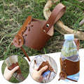 Retro Cup Sleeve Beer Belt Holder Leather Bottle Case for Viking Drinking Horn Mug Tankard Bar Household Drinkware Accessories
