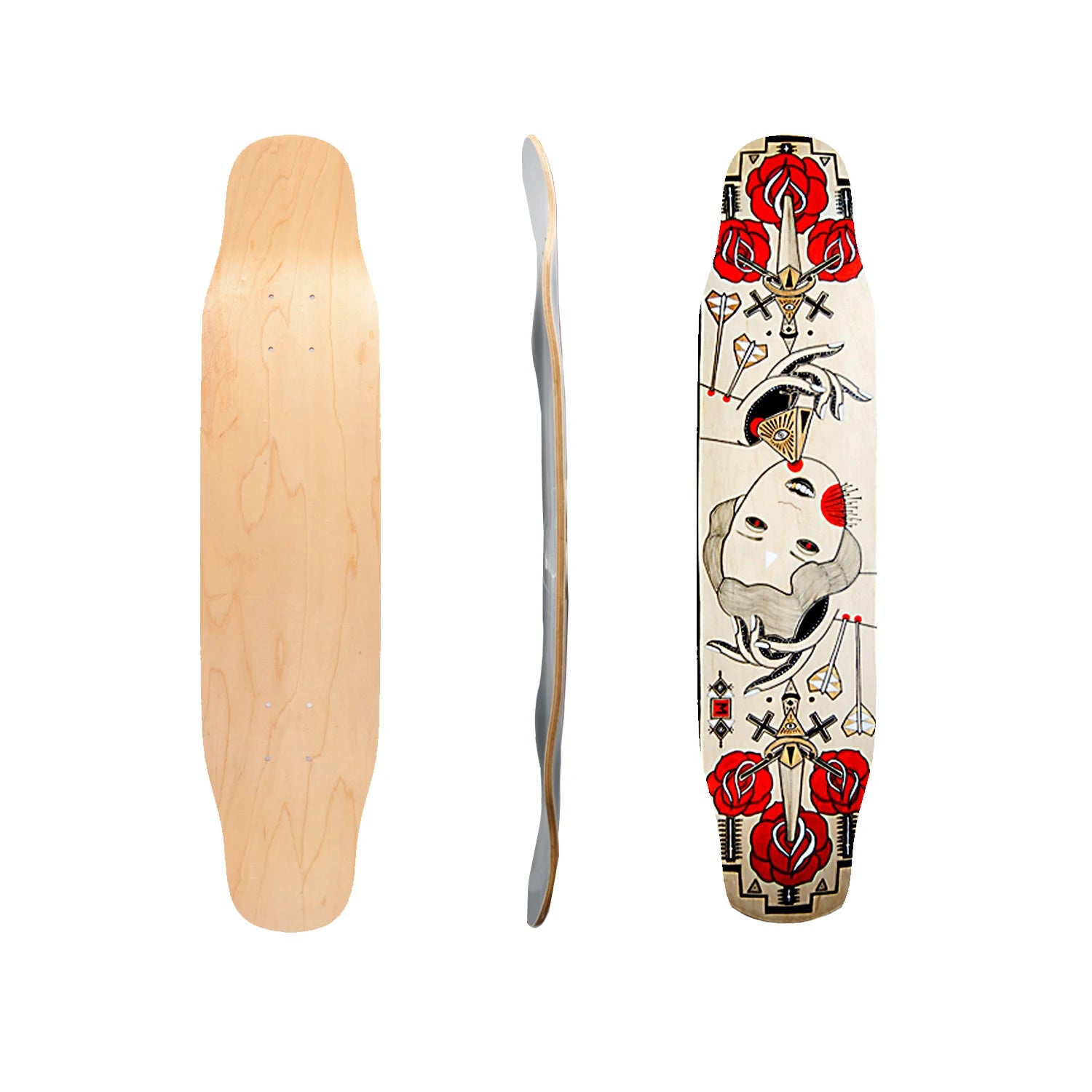 Free Custom Wood Bamboo Maple Skate Longboard Skateboard Decks