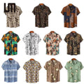Liu Ming 2025 Hot Selling Summer Casual Turn Down Collar Floral Print Short Sleeve Beach Shirt for Men