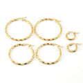 Minimalist Stainless Steel Jewelry Manufacture Hiphop 18K Gold Plated Huggies Twist Hoop Earrings for Women