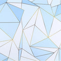 Light Blue Modern Geometric Crystal Window Film Sheet PVC Self-Adhesive Decorative Glass Film for Bathroom and Bedroom
