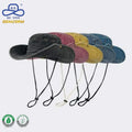 Wholesale Custom Logo Fashion Fisherman Gorras for Women Men Sun Fishing Cap Washed Denim Crosshatch Cotton Bucket Hat