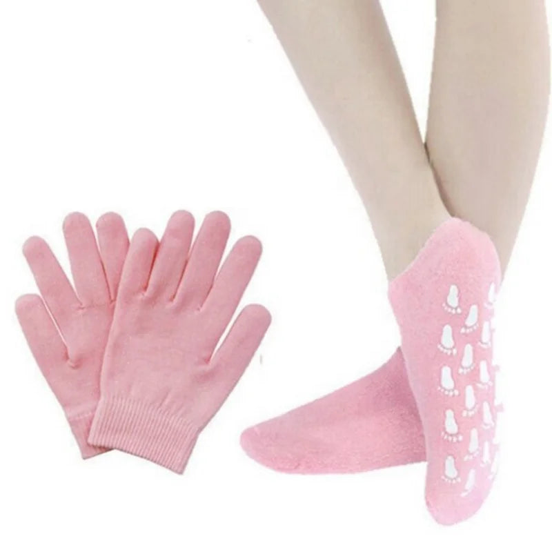 Wholesale Foot Moisture Socks Gel Silicone Spa Moisturizing Socks and Gloves for Women Repairing Softening