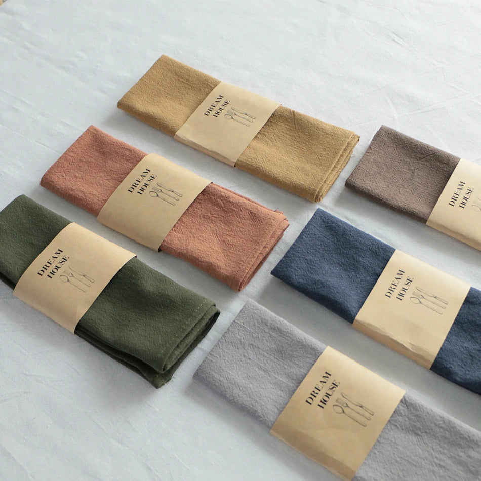 2022 Tabletex Table Dinner Cotton Linens Napkins Soft Washable Dinner Napkins Cotton Dish Cloth Absorbent Tea Cleaning Rags