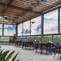 Manufacturer Customized Zip Track Clear Motorized Pvc Fireproof Outdoor Blinds Shade