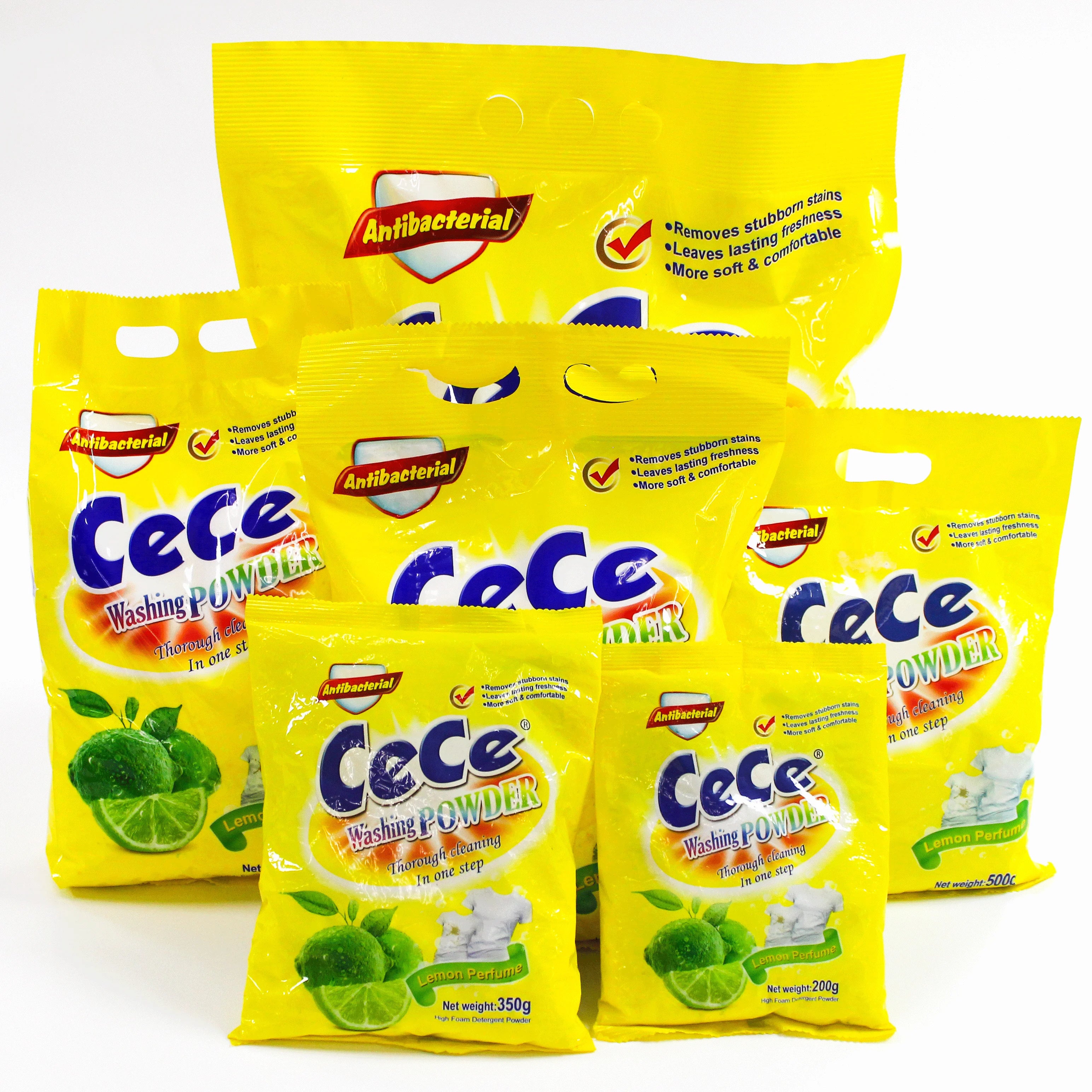 Eco-Friendly Lemon Scent Laundry Detergent Powder for Hand & Machine Wash Apparel Use