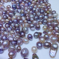Wholesales DIY BEADS10-14 mm AA Good Luster Violet Kasumi Baroque Pearl 100% Nature Freshwater Pearl With Half or No Hole