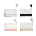 Sublimation New Linen Makeup Brush Bag Portable Storage Bag Heat Press Blank Handbag