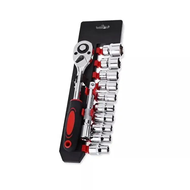 Manual Hand Tool 1/2 1/4 3/8 Ratchet Wrench Set Chrome Vanadium Socket