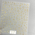 Aha Nail Stickers Cute Nail Sticker Cute Cartoon White Black Gold Silver Graffiti Shiny Nail Sticker Decoration
