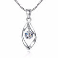 G915 Jewelry Necklaces Women Jewelry Zircon Wave Pendant Necklace