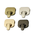 24mm Zinc Alloy Square Bag Lock Luxury Trendy Metal Accessories with Strong Switch Lock for Handbags Outer Diameter