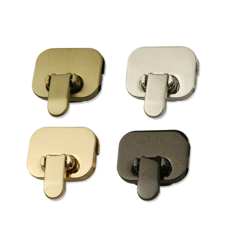 24mm Zinc Alloy Square Bag Lock Luxury Trendy Metal Accessories with Strong Switch Lock for Handbags Outer Diameter