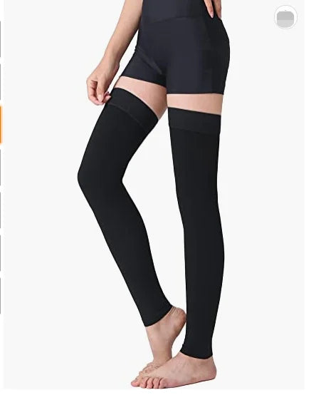 Varicose Veins 15-20mmHg Compression Socks Thigh High Compression Stocking Footless with Silicone Band