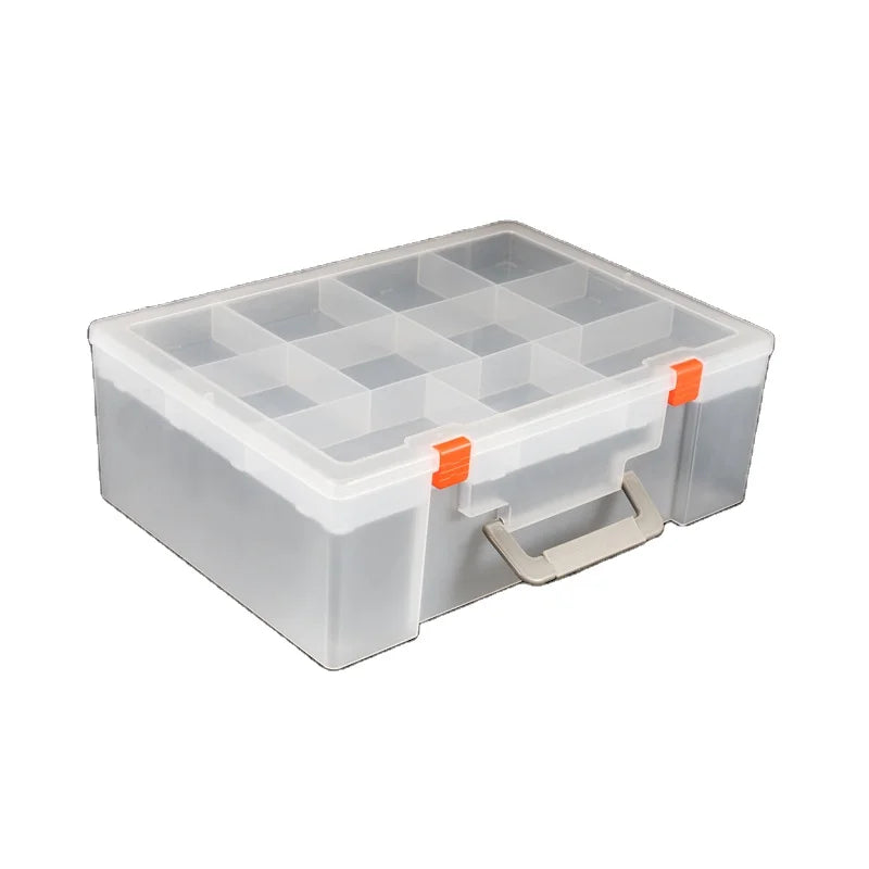 Factory Wholesale PP Material Large Capacity Storage Box 18 Sets Portable Photo Storage Magnetic Lids Handle Toys Organization