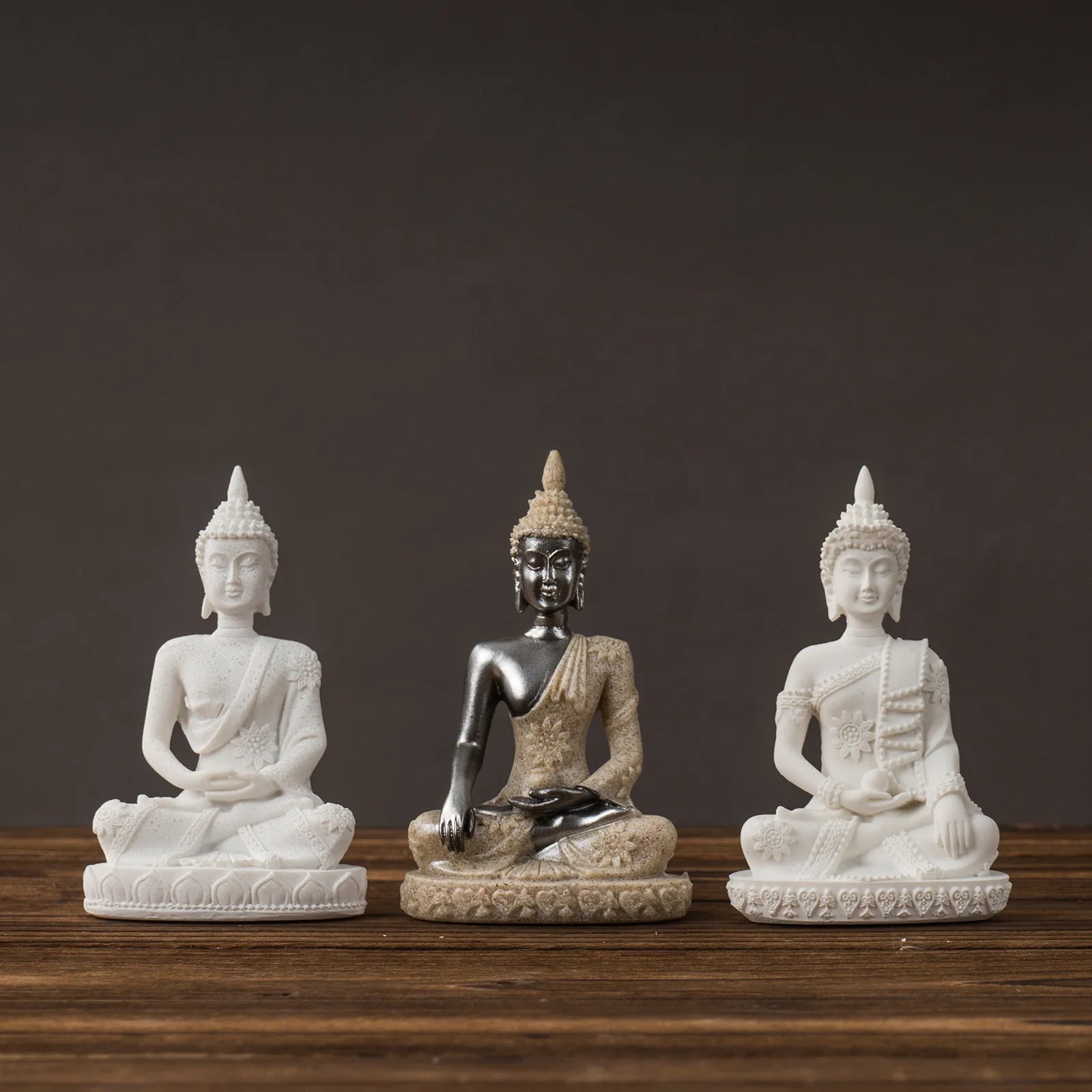 Mini Resin Buddha Statue Hand-Painted Meditation Figurine Zen Altar Decor for Home Temple Spa Bulk Wholesale Spiritual Gift
