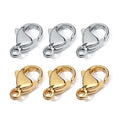 316L Stainless Steel 18K Gold Plated 316L Lobster for Clasps Waterproof Non-Tarnish Fashion Jewelry